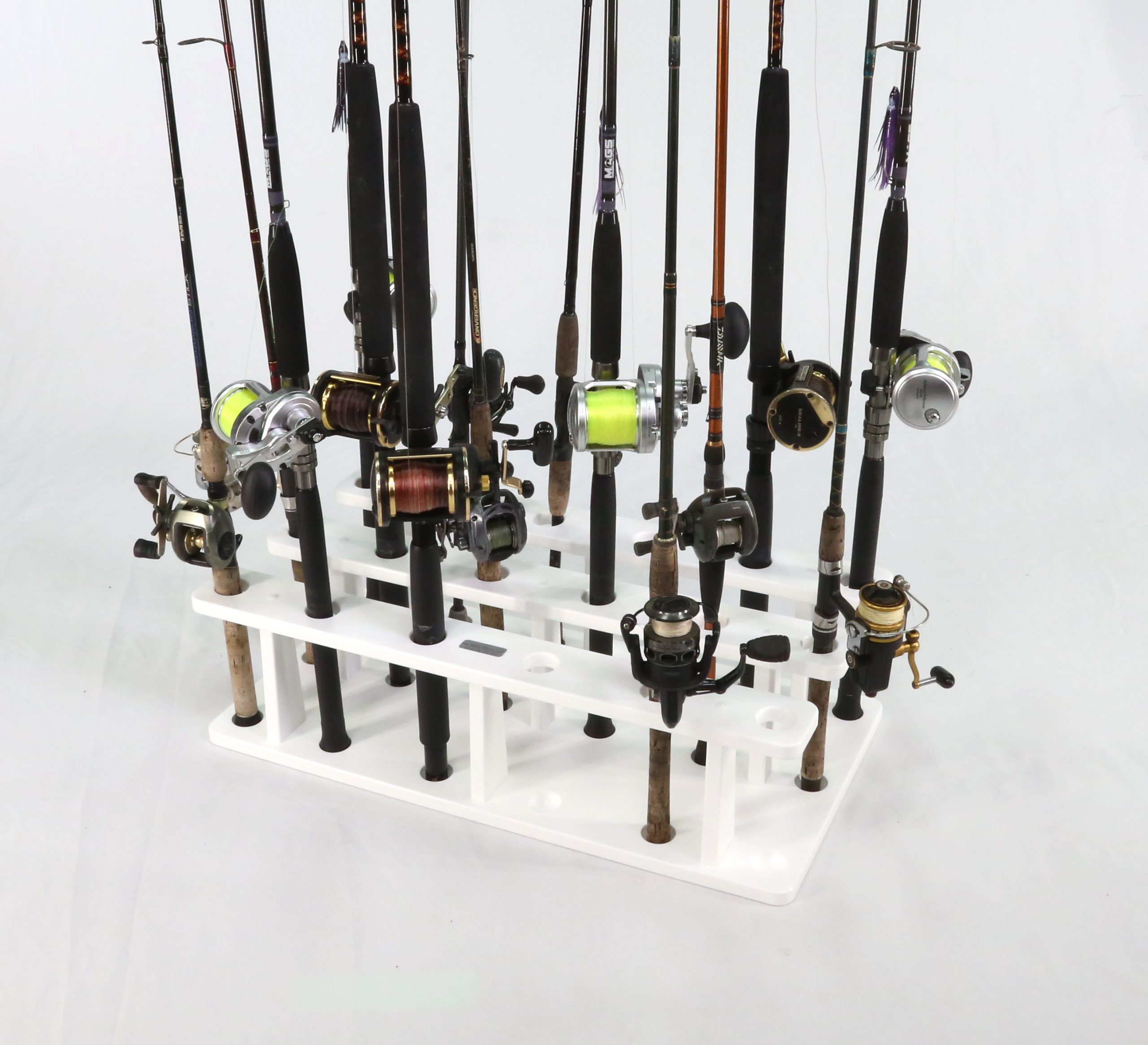 Fishing Rod Rack for 18 Big Game, Conventional and Spinner Rods