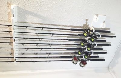 Ceiling Mount Big Game Rod Holder For 10 Fishing Rods and 
