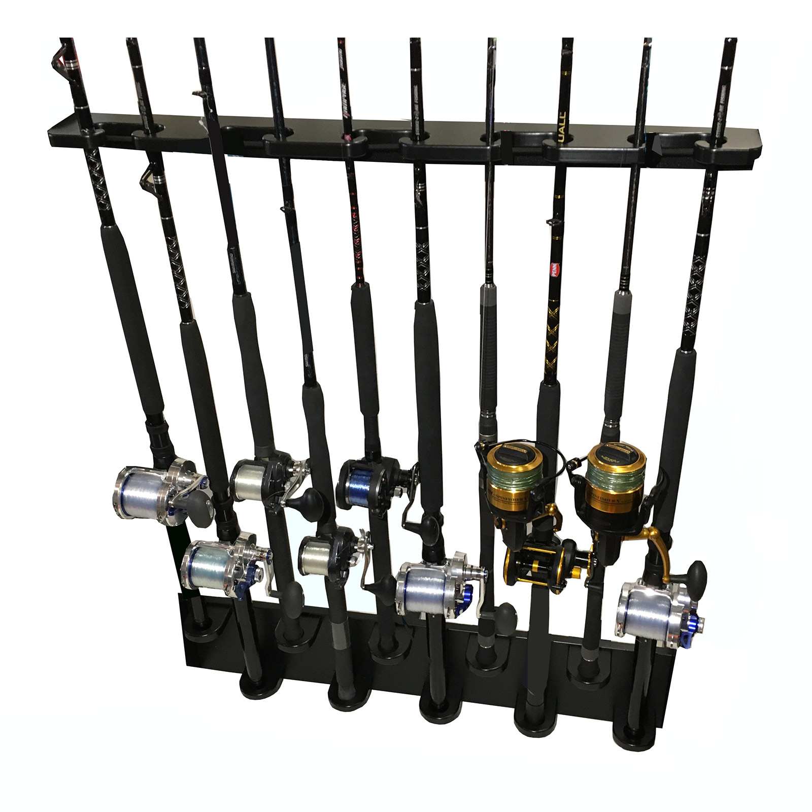 Fishing Rod Racks - Rod Holder Fishing Rod Holders | Fishing Pole Holder Wall Mount For Garage Vertical Fishing Pole Rack Fishing Rod Rack 10 Rods