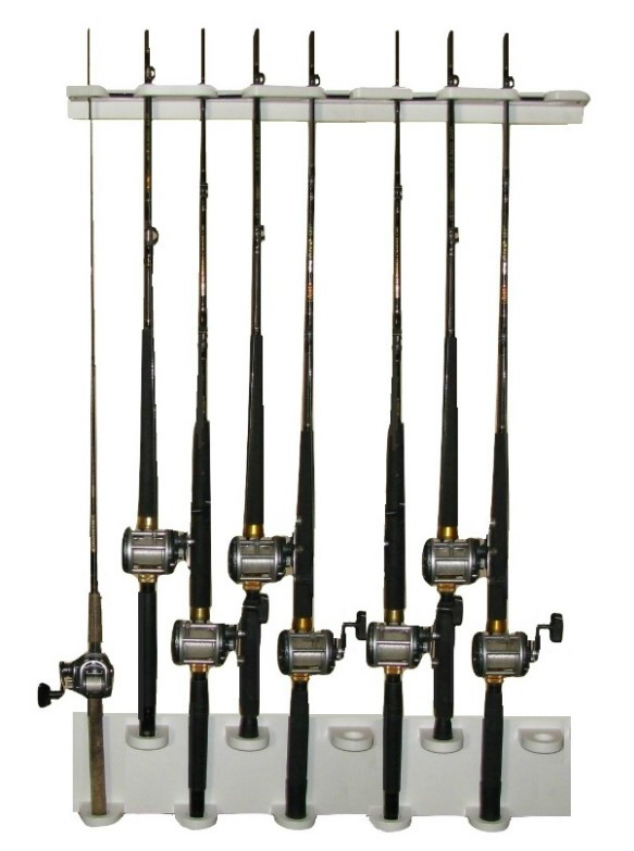 Vertical Fishing Pole Holders Organizer Wall Mounted Fishing Rod Rack for  RV