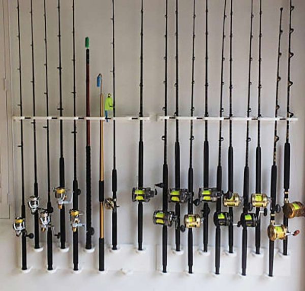 Big Game Fishing Rod Rack for 11 Rods + Option For 5 Bent Butt Rods